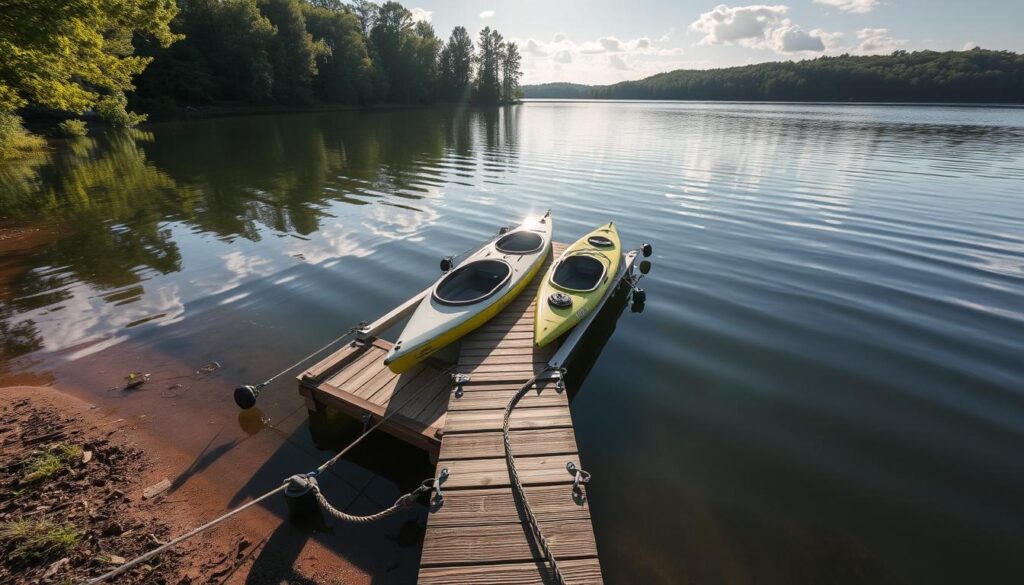 anchoring kayak launch